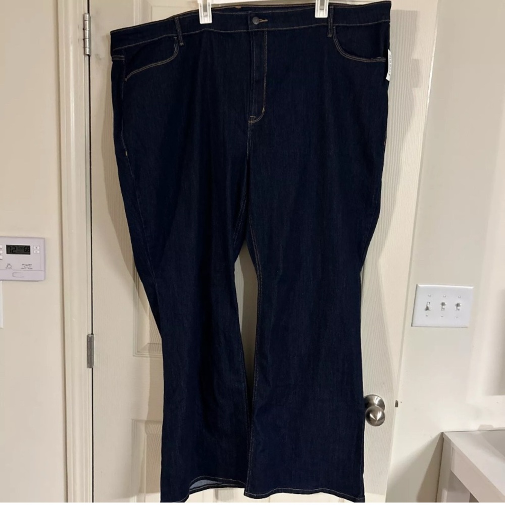 Old Navy plus size 26 Long high rise wow flare jeans light wash stretch